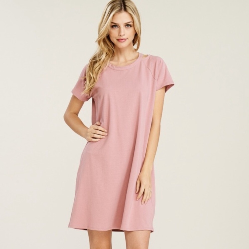 Mona Shoulder Cut-Off Dress